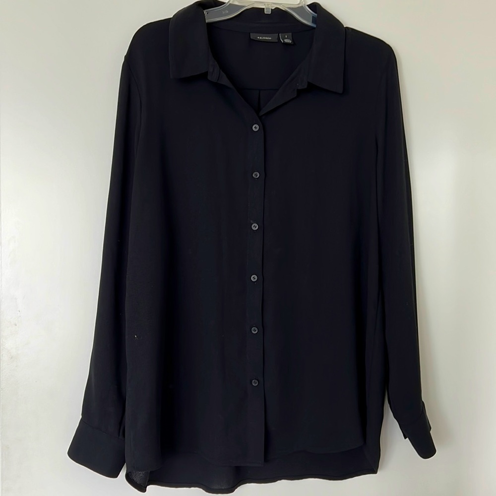 Black sheer-ish button up shirt